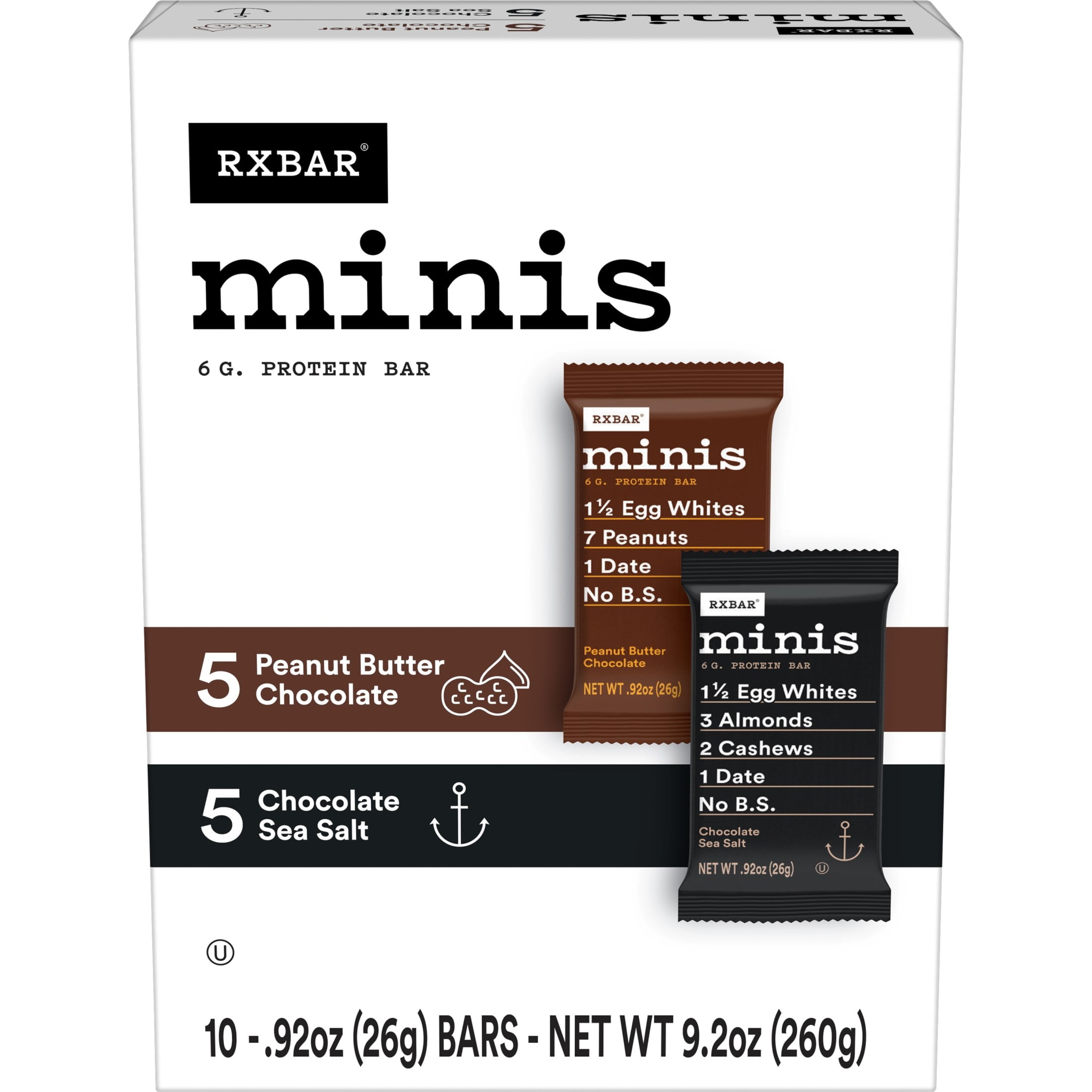 RXBAR Minis Protein Bars, Variety Pack, 10 Count