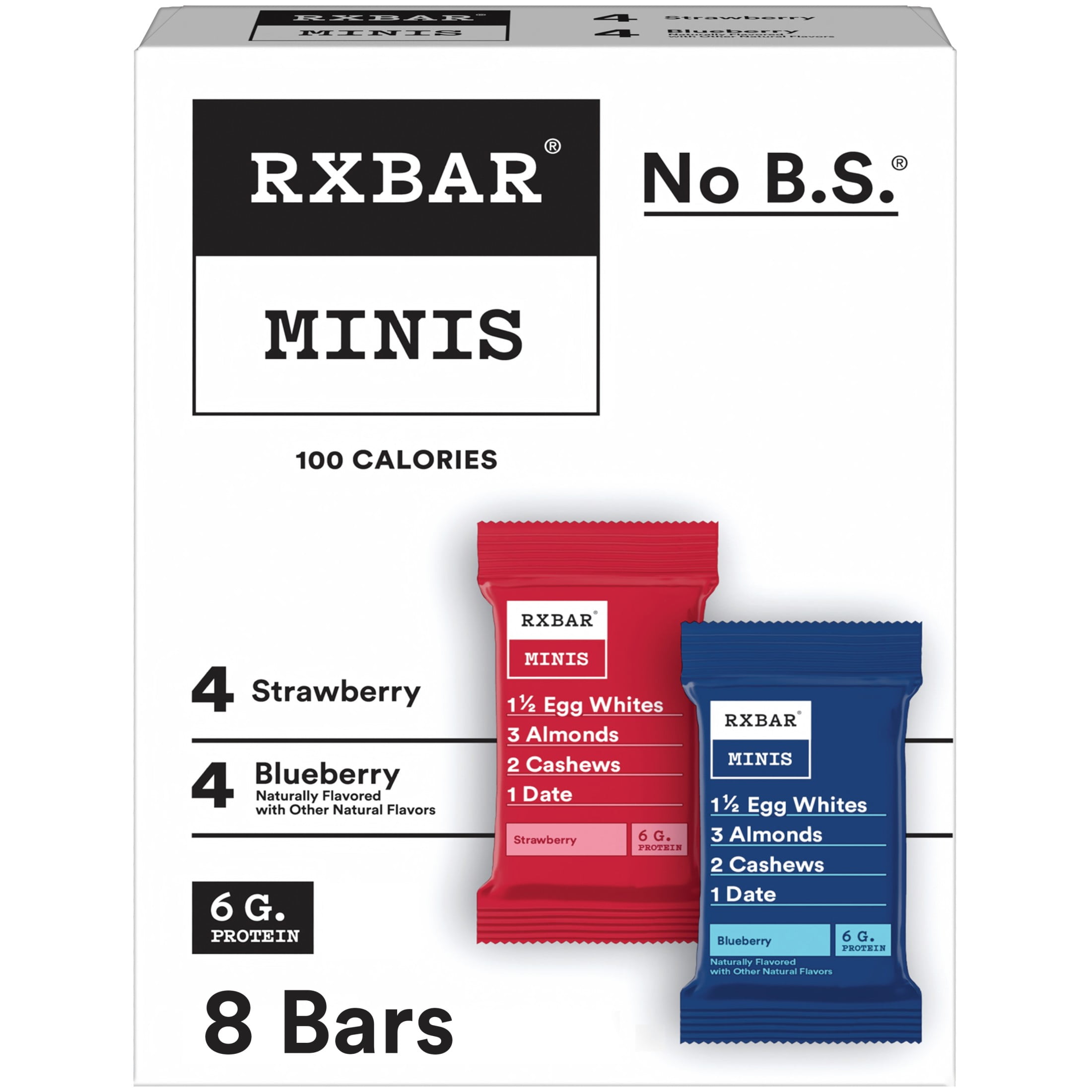 RXBAR Minis Protein Bars, Variety Pack, 8 Count