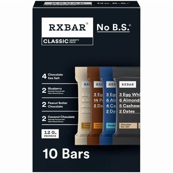 RXBAR Protein Bars, Variety Pack, 10 Count ( 2 Pack )