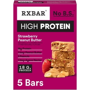 RXBAR High Protein, Strawberry Peanut Butter Gluten-Free Bars, 5 Count