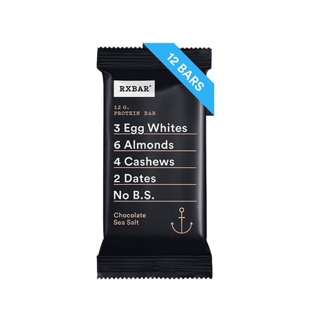 RXBAR Whole Food Protein Bar, Chocolate Sea Salt, 1.83 Ounce (Pack of 12)