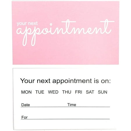 RXBC2011 Appointment Reminder Cards Pack of 100 Pink