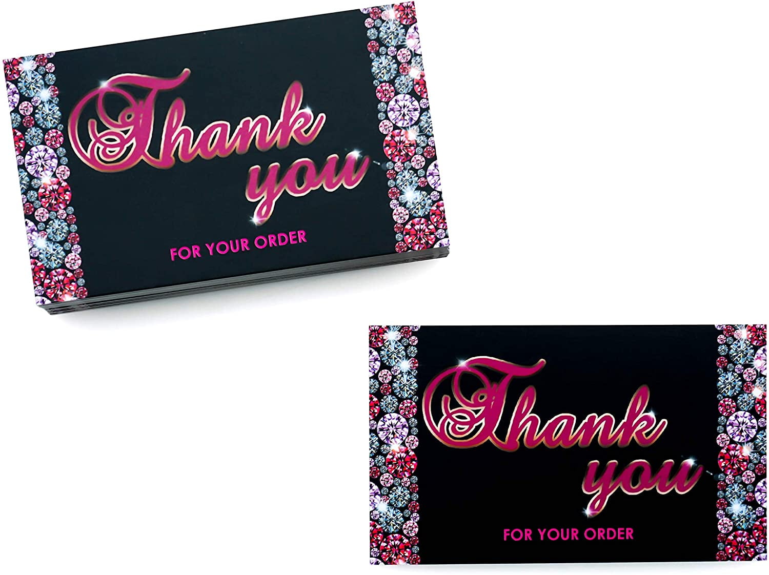 RXBC2011 Thank You For Your Purchase Cards Red Package Insert For Online Business E-commerce Pack Of 100