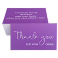 thumbnail image 1 of RXBC2011 Thank You for Your Purchase Cards Package Insert for Online Business, 100 Pack, Purple, 1 of 9