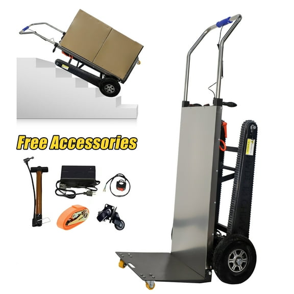 RXFSP 661 lb Capacity Electric Stair Climbing Hand Truck, Black
