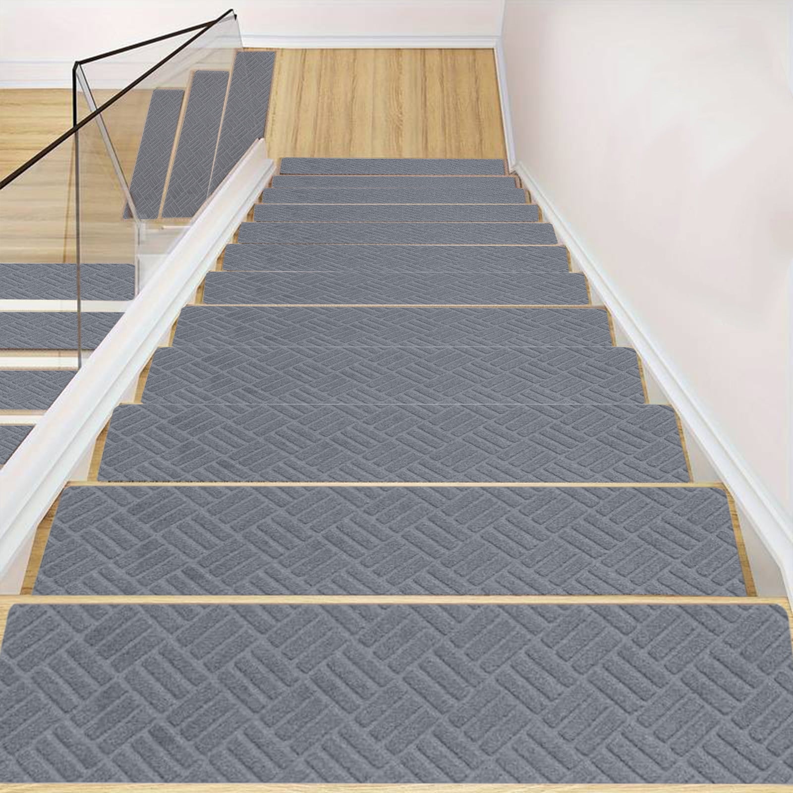 RXIRUCGD 10-Pack Embossed Stair Treads - Self-Adhesive Surface ...