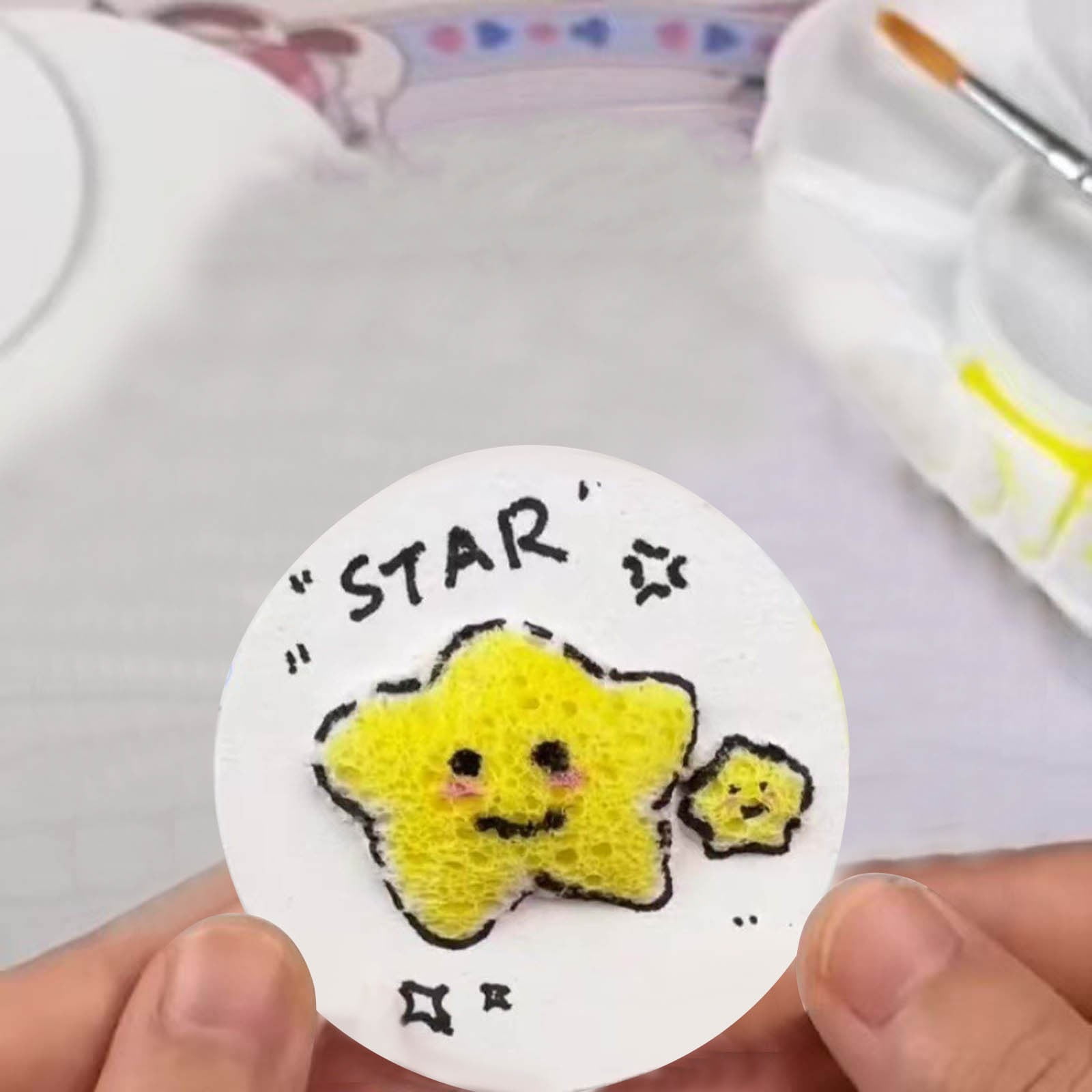 RXIRUCGD 10 Pieces Water Activated Puffy Texture Painting Paper Set ...