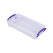 RXIRUCGD 1Pcs Pencil Case Box Plastic Material Transparent Pencil Box Pouch Stationery College Pencil Case Supplies Pencil Storage Box with Double Ear Buckle