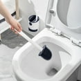 thumbnail image 1 of RXIRUCGD 2 In 1 Silicone Toilet Brush and Holder Set, Flexible Toilet Bowl Brush Head with Silicone Brush + Slit Brush for Bathroom Every Corner Of The Toilet, 1 of 6