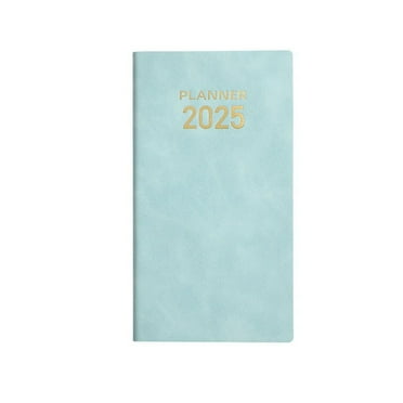 RXIRUCGD 2025 Planner Daily Appointment Book Notebook, 2025 English Calendar Efficiency Manual 365 Days Time Management Daily Planner Leather Notebook