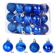 thumbnail image 1 of RXIRUCGD 24-Piece Shatterproof Christmas Ball Ornaments Christmas Tree Decorations - Plastic Electroplated Hanging Decorations Set for Holiday Tree and Wreath, 1 of 2