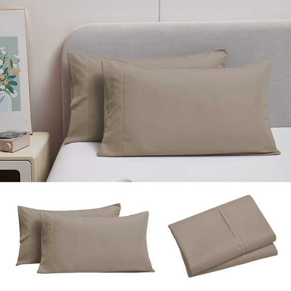 RXIRUCGD 2Pack Brushed Microfiber Pillowcases with Envelope Closure - Shrink and Fade Resistant Fabric Pillow Cover for Enhanced Bedding Comfort