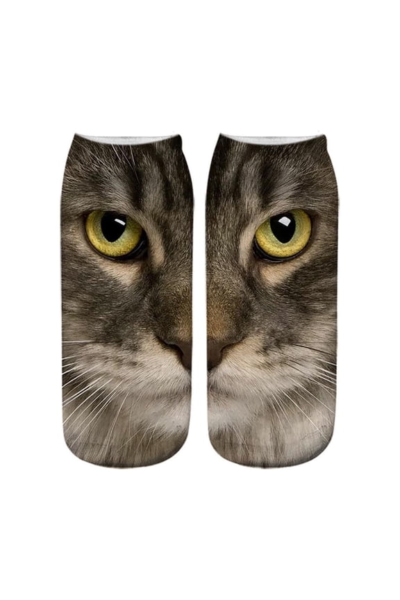 3D Face Print Mid-Calf Socks - Unisex Breathable Comfortable Socks with HD Digital Printing - Soft Elastic Fabric - Perfect for Daily Wear and Gift Giving - Multiple Cute Designs Available