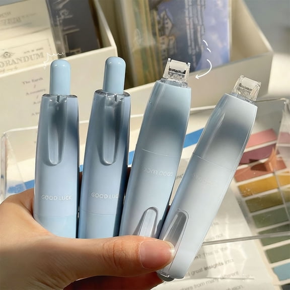 RXIRUCGD 4-Piece Permanent Adhesive Tape Set with Retractable Mechanism, Strong Bonding Roller for Crafting Scrapbooking Office Use, Clean Alternative to Liquid Glue