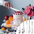 thumbnail image 1 of RXIRUCGD 5-Piece Stainless Steel Cutlery Set - Elegant Tableware with Floral Design Handles, Complete Dining Set for Everyday Meals and Special Occasions, 1 of 5