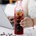 thumbnail image 1 of RXIRUCGD 750ml Transparent Measuring Water Bottle with Leakproof Lid and Brushed Matte Finish BPA-Free Plastic Water Cup for Precise Hydration Tracking at Home Office or Travel, 1 of 6