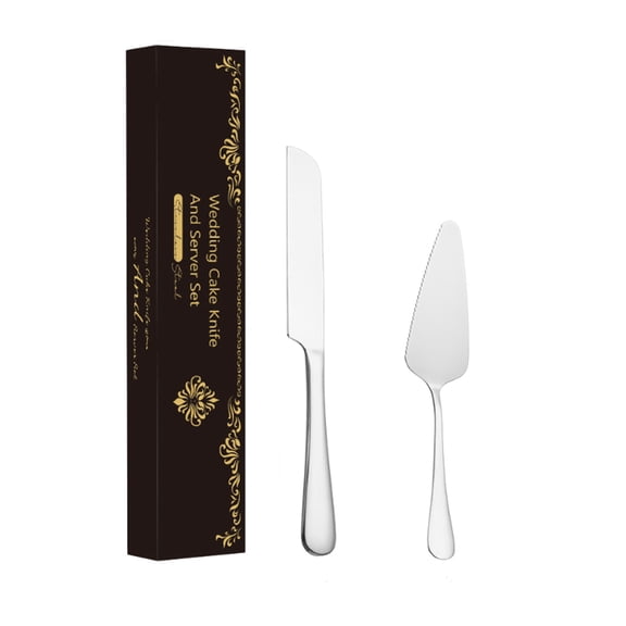 RXIRUCGD 8-Inch Stainless Steel Bread Knife Set - Professional Cake Cutting Tools with Comfortable Grip, Perfect for Slicing Soft Breads and Delicate Pastries