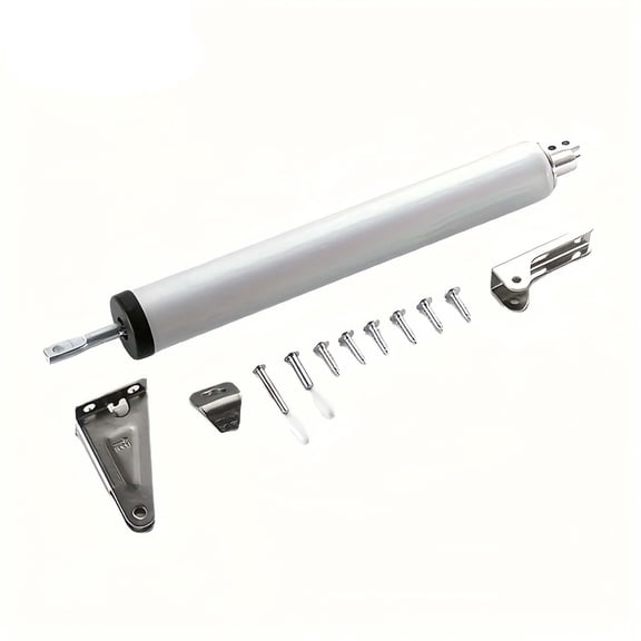 RXIRUCGD Adjustable Pneumatic Screen Door Closer Kit, Durable Aluminum Alloy Mechanism for Smooth Quiet Operation, Suitable for Various Door Types and Sizes