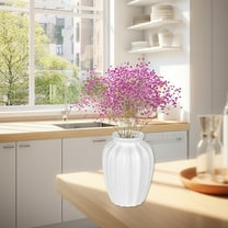 RXIRUCGD Artistic Imitation Ceramic Vase for Dried Floral Arrangements - Compact Tabletop Decor for Living Room and Dining Room Centerpiece