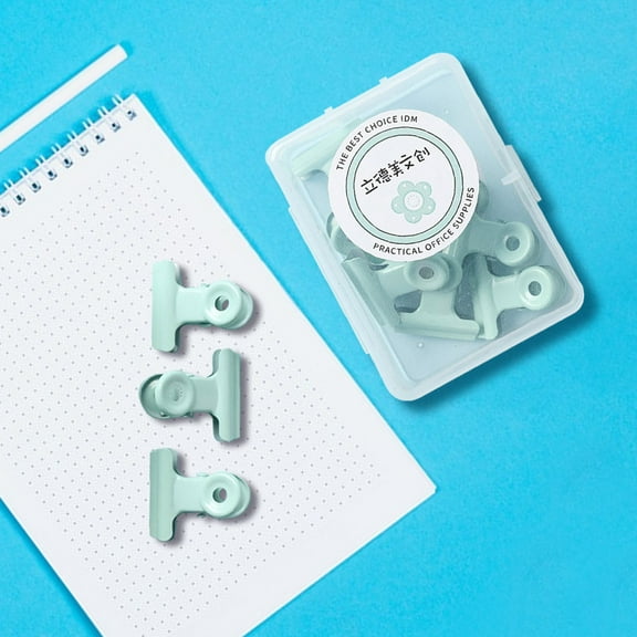 RXIRUCGD Binder Clip, Macaron Colour Round Head Clip Small Fresh File Metal Binding Clip Colour Boxed Dovetail Clip Supplies Office Supplies,Green