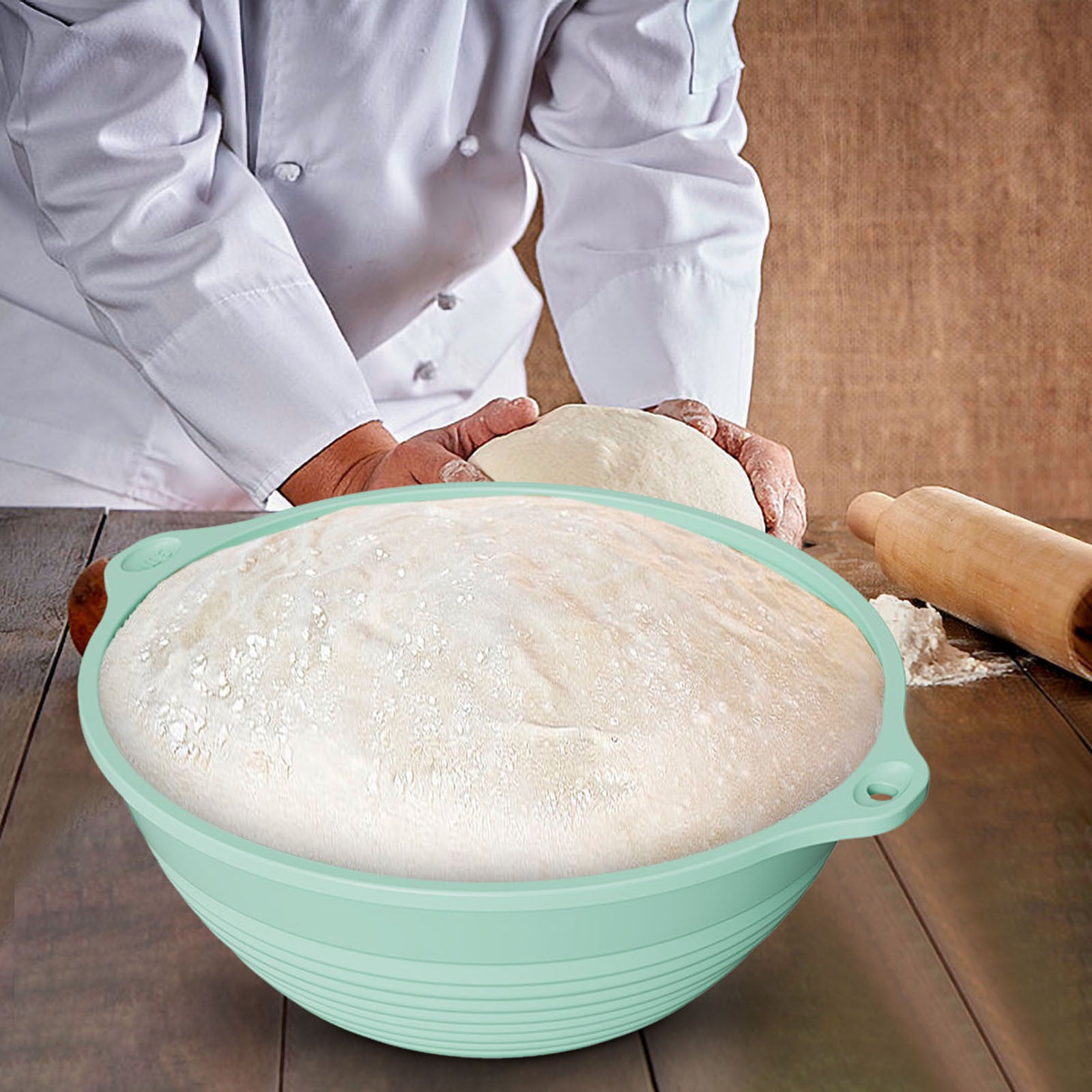 RXIRUCGD Bread Proofing Baskets, Foldable Bread Silicones Fermentation