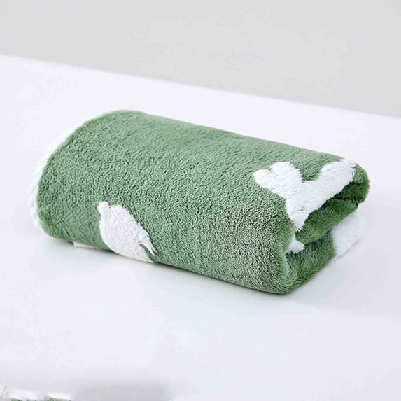 RXIRUCGD Bunny Jacquard Hand Towels - Quick Drying - Soft Coral Velvet Highly Absorbent Towels - Multipurpose Use as Hotel, Bathroom, Shower, Spa, Hand Towel, Eatser Decorations