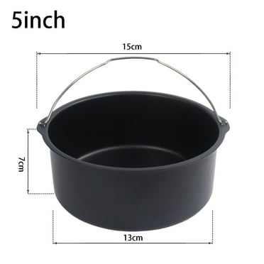 RXIRUCGD Cake Pan Baking Tray, 5 Inch Non Stick AirFryer Cake Barrel Baking Pan Tray Frying Basket