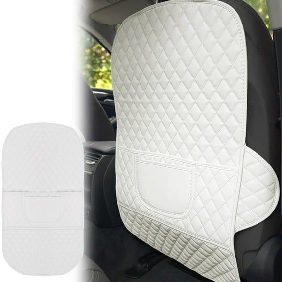 RXIRUCGD Car Kick Mats Car Back Seat Protector, Car Seat Back Kick Pad White Back Seat Four Seasons General Rear Child Protective Pad Model Protective Pad,White