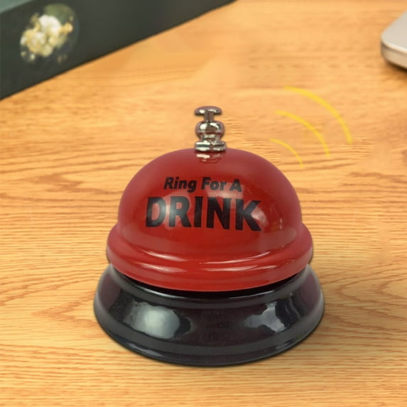RXIRUCGD Carbon Steel Tabletop Signal Bell with Distinct Auditory Tone - Functional Summoning Device for Hospitality Settings and Service Counters