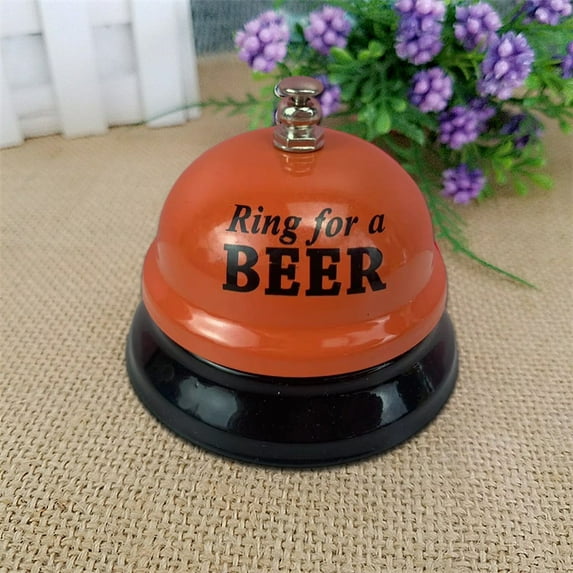 RXIRUCGD Carbon Steel Tabletop Signal Bell with Distinct Auditory Tone - Functional Summoning Device for Hospitality Settings and Service Counters