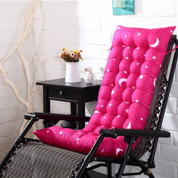 RXIRUCGD Chaise Lounge Chair Cushion Waterproof Indoor Outdoor Memory Foam Lounge Seat Mat with Ties, Soft Thickened Lounge Chair Cushions for Outdoor Furniture