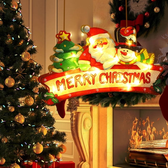 RXIRUCGD Christmas Window Hanging Lights Decorations, Christmas Window Lights with Suction Cup, Battery Operated Hanging Christmas Window Lights Indoor for Xmas Tree Fireplace Door Window Decor