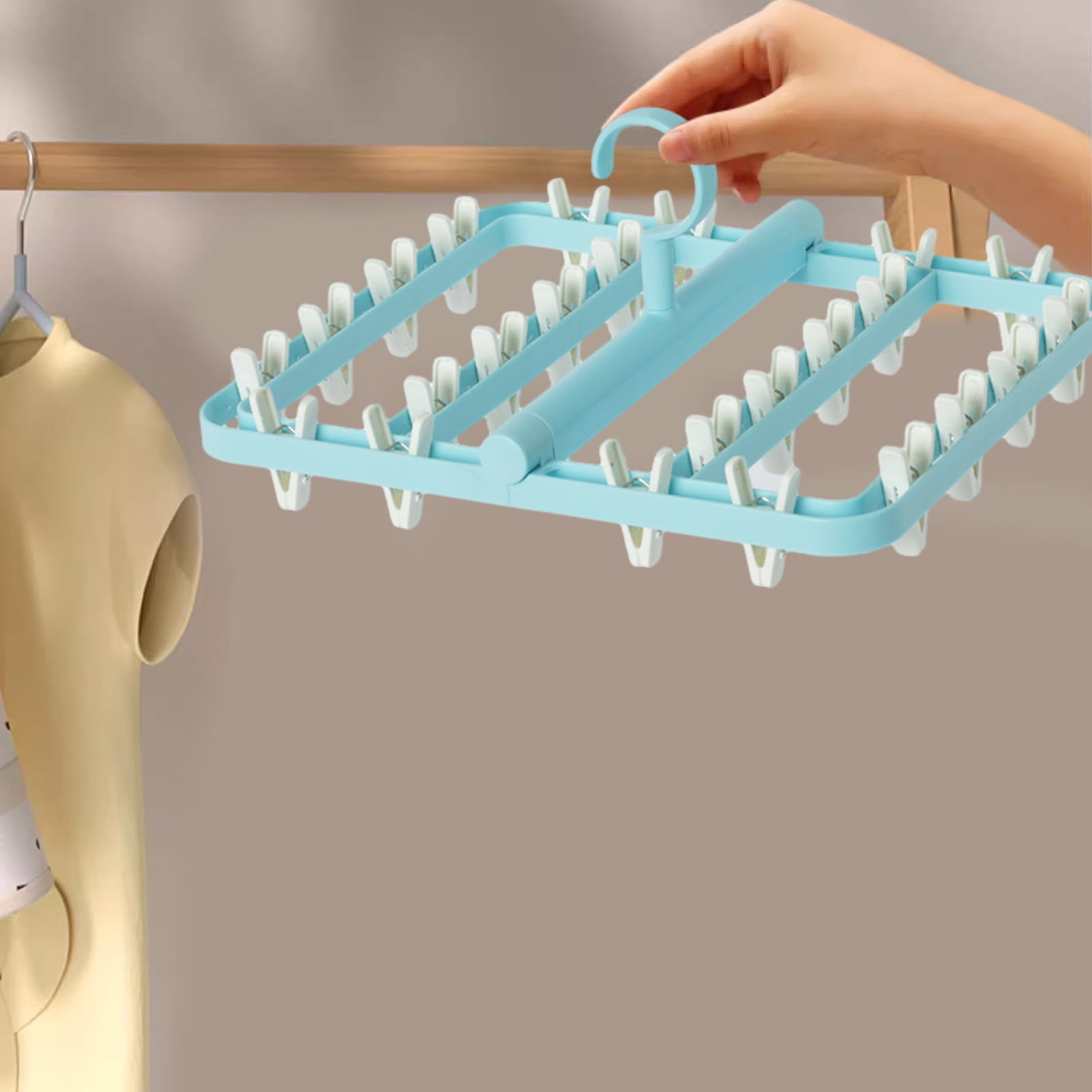 RXIRUCGD Clothes Drying Racks, Hanging Clothes Rack Clothes Rack ...