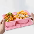 thumbnail image 1 of RXIRUCGD Collapsible Silicone Food Storage Container - Leak-Proof Double Compartment Lunch Box for Snacks and Condiments, Perfect for Office and Outdoor Activities, 1 of 8