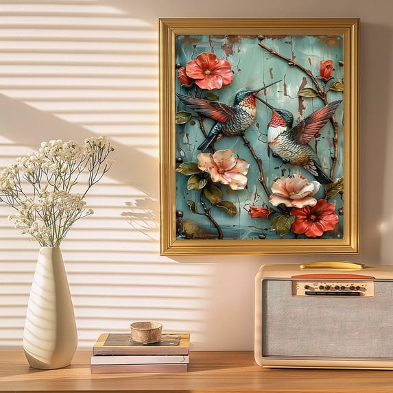 RXIRUCGD Decorative Iron Wall Art with Rustic Design, Vintage Style Metal Sheet Hanging Decor for Living Room Bedroom and Office, Durable Indoor Wall Decoration Accent Piece