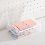 RXIRUCGD Double Layer Transparent Pencil Box Hard Plastic Pencil Case Crayon Pen Box Sketch Pencil Case Stacking Office Supplies Organizer Box
