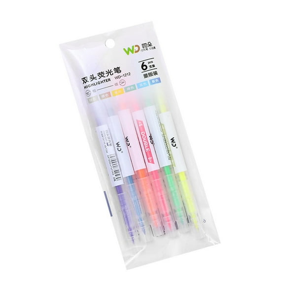 RXIRUCGD Double Sided Highlighters Cute Markers, Beautiful Lovely Double Head Double Color Fluorescent Pen Various Colors Fluorescent Pen For Recording Notes Marker Pen And Stationery 5ML