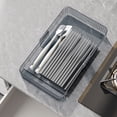 thumbnail image 1 of RXIRUCGD Drawer Organizer Tray Flatware Holder, Household Kitchen Drawer Storage Box Retractable Partition Tableware Storage Box Desktop Clear Plastic Dividers For Utensils Tableware And More, 1 of 9