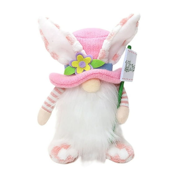 RXIRUCGD Easter Decorations,Handmade Faceless Bunny Plush Doll,Easter Basket Stuffers Gifts for Kids/Women/Men,Easter Ornaments for Home Office Desktop Decor