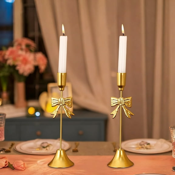 RXIRUCGD European Style Romantic Table Candle Holder Vintage Iron Candlestick for Dinner Party Decor Home Decoration Gift Idea