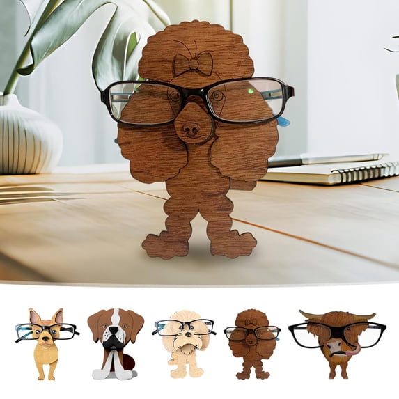 RXIRUCGD Eyeglass Holder Eyeglass Rack, Animalss Dog Glasses Frame Table Top Decorative Glasses Frame