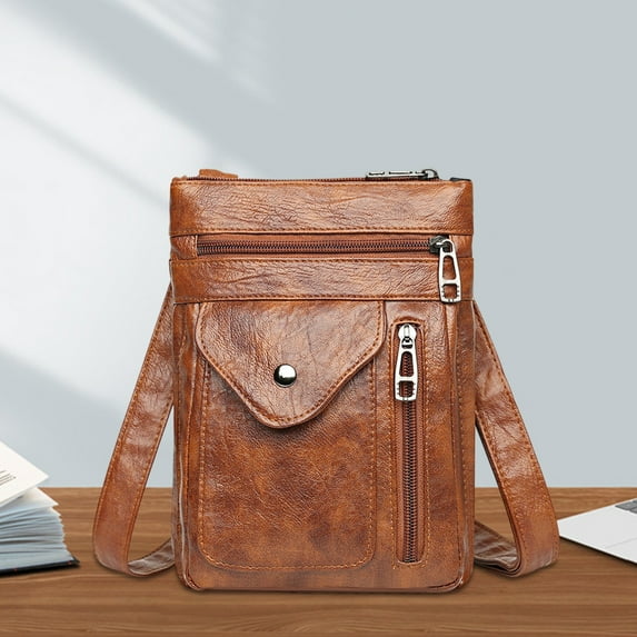 RXIRUCGD Fashionable Retro Crossbody Shoulder Bag for Women - Soft PU Leather Small Purse with Mature European Style for Everyday Use