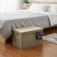 thumbnail image 1 of RXIRUCGD Foldable Linen Storage Bin with Lid and Handles Multi-Purpose Organizer for Clothes Toys and Household Items Breathable Fabric Container for Home Use, 1 of 6