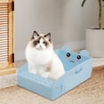 thumbnail image 1 of RXIRUCGD Foldable Portable Cat Litter Box for Travel - Extra Large Waterproof Disposable Pet Toilet with Dirtproof Tracking Design - Convenient Solution for Outdoor Use, 1 of 6