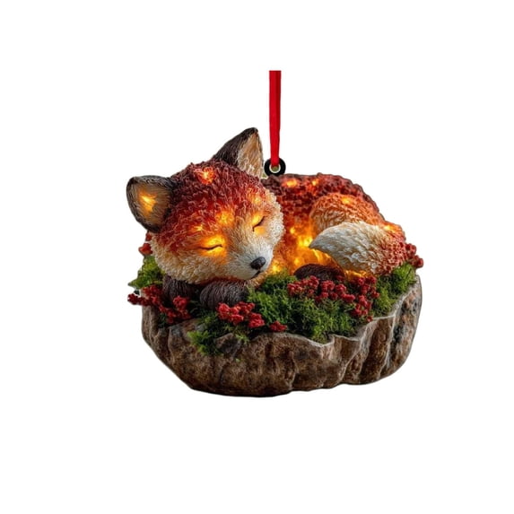RXIRUCGD Forest Animal Christmas Tree Ornaments with Nature-Inspired Designs, Acrylic Holiday Christmas Decorations for Seasonal Tree and Home Display, Festive Gift Collection