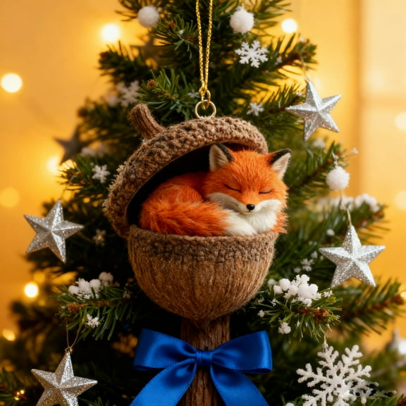 RXIRUCGD Forest Theme Christmas Tree Ornaments - Acrylic Animal Shaped Holiday Christmas Decorations for Festive Tree Wreath and Home Display