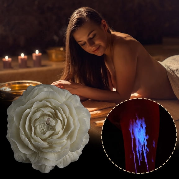 RXIRUCGD Glow in the Dark Romantic Massage Candles - Low Temperature Body Safe Soy Wax Candles for Couples with Pleasant Scent