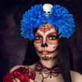thumbnail image 1 of RXIRUCGD Halloween Hair Hoops Headband, Halloween Skull Ornament For The Dead Ghost Festival Hair Hoops Ghost Festival Stained Rose Headbands Festival Party, 1 of 6