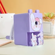 RXIRUCGD Hand Crank Pencil Sharpener with Universal Hole Design - Effortless Tool with Detachable Shavings Tray for Writing Implements Maintenance