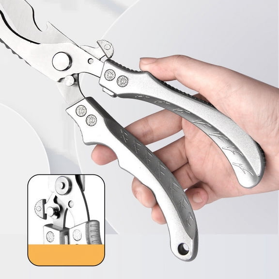 RXIRUCGD Heavy-Duty Stainless Steel Kitchen Shears with Comfortable Grip, Multi-Purpose Cooking Scissors for Poultry Meat and Vegetables